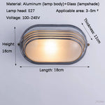 lampe murale moderne rétro argentée dorée rayures horizontales ip65 étanche led 220v 110v
