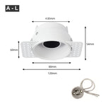 lot spots led encastrés blanc grille hexagonale anti reflet réglable moderne