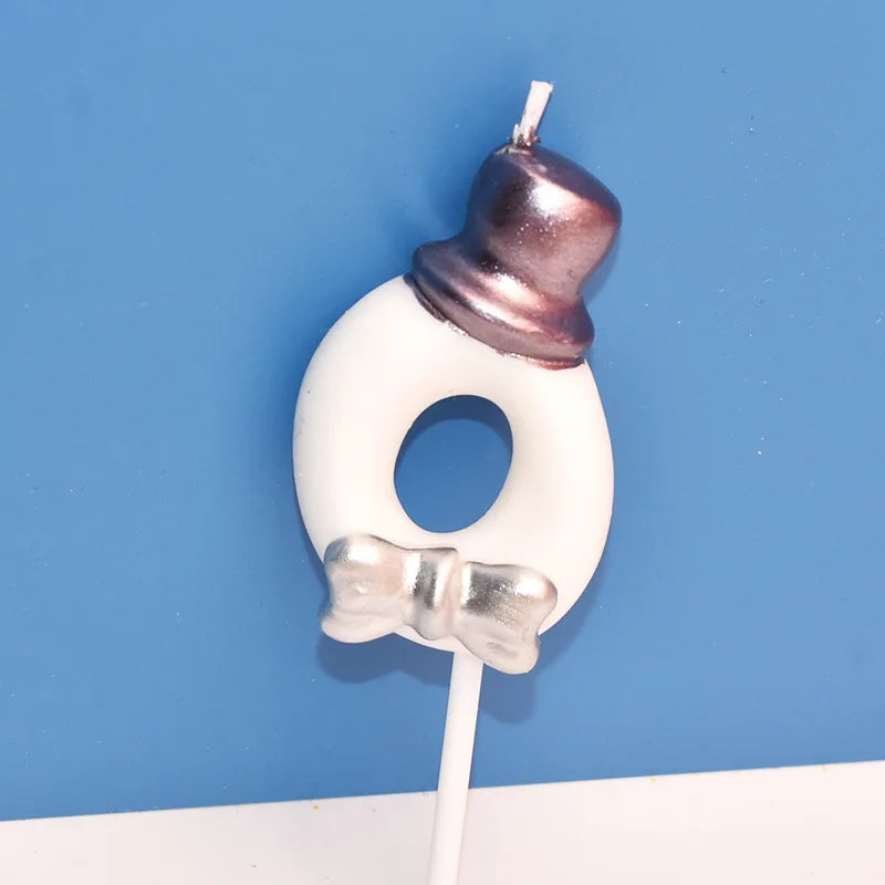 bougies chiffres blanc violet argent décoratives festives tringles numérotées cire soja sans flamme