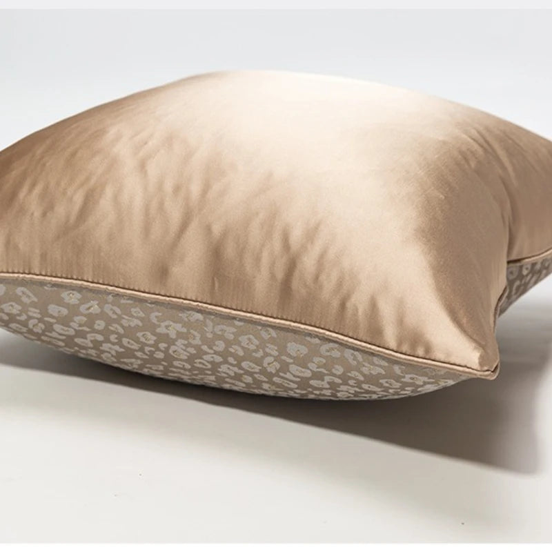 coussin housse polyester léopard beige clair contemporain adhésif 30x50cm 45x45cm 50x50cm decoration maison voiture