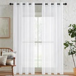 rideaux blancs tulle transparent moderne fin léger décoration intérieure épuréeôtel chambre coucher
