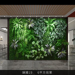 décoration mur végétal artificiel diverses feuilles fleurs moderne intérieur accroché