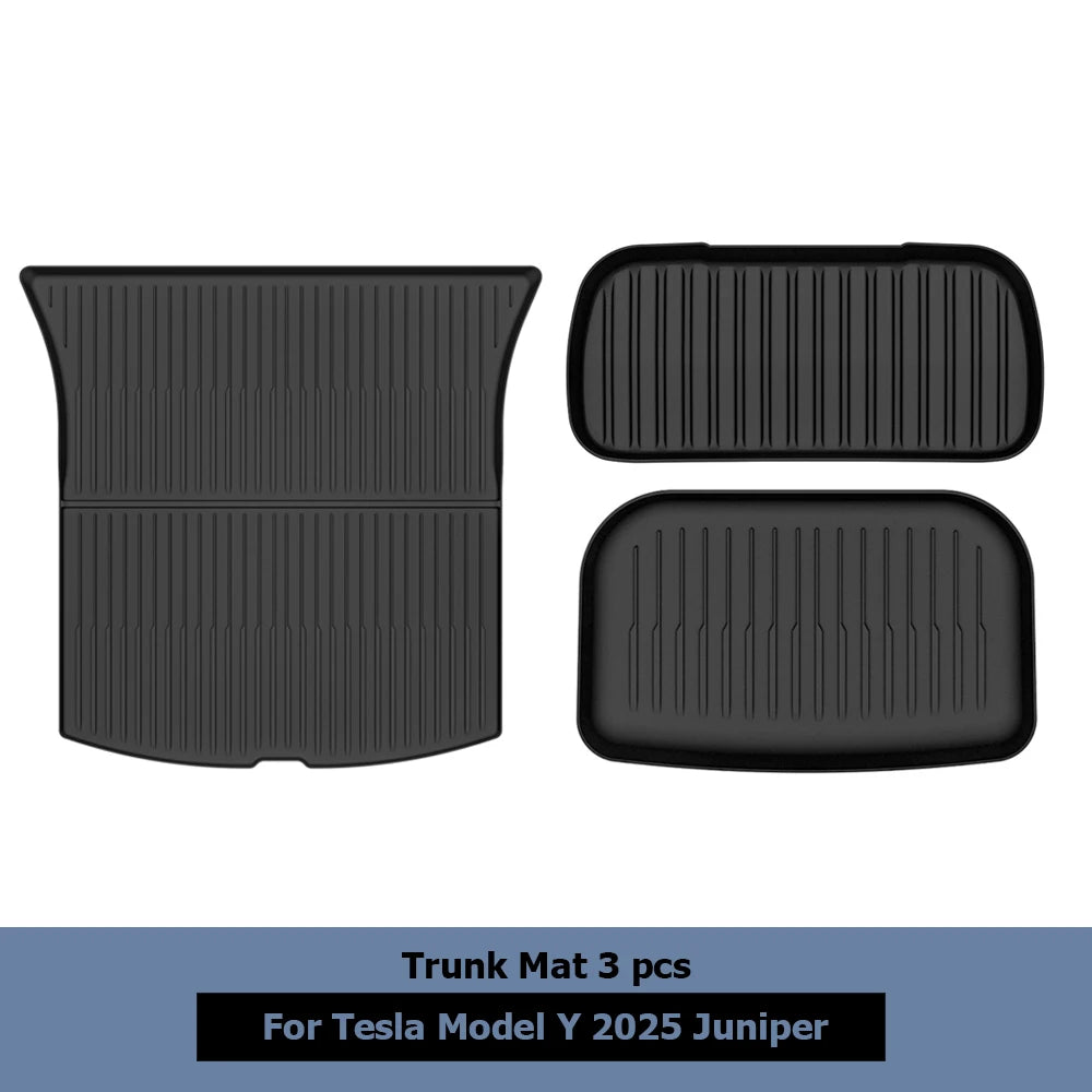 tapis sol antidérapant noir moderne tesla model tpe fibre synthétique