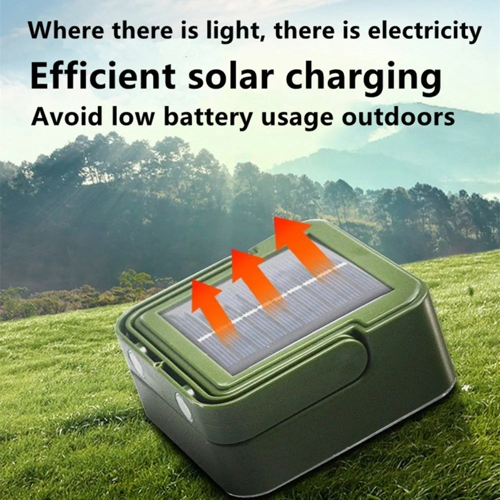 lampe solaire rechargeable led vert olive moderne clips ports usb
