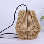 lampe suspendue moderne tissée rotin naturelle cuisine éclairage quotidien interrupteur bouton 3000K 6000K opacité