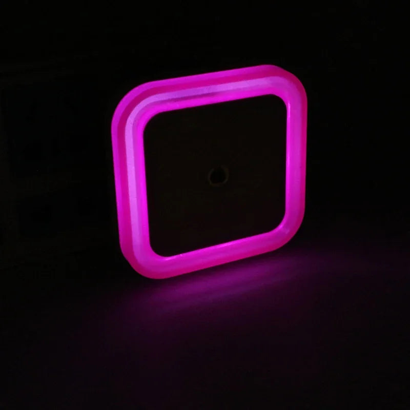 veilleuse nuit capteur rectangle blanc bleu rose moderne minimaliste prise us eu