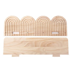 étagère murale bois naturel arc cercle bohème minimaliste scandinave chambre salon decoration