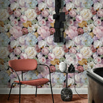 papier peint floral autocollant résistant l'eau vintage rustique moderne scandinave chambre salon
