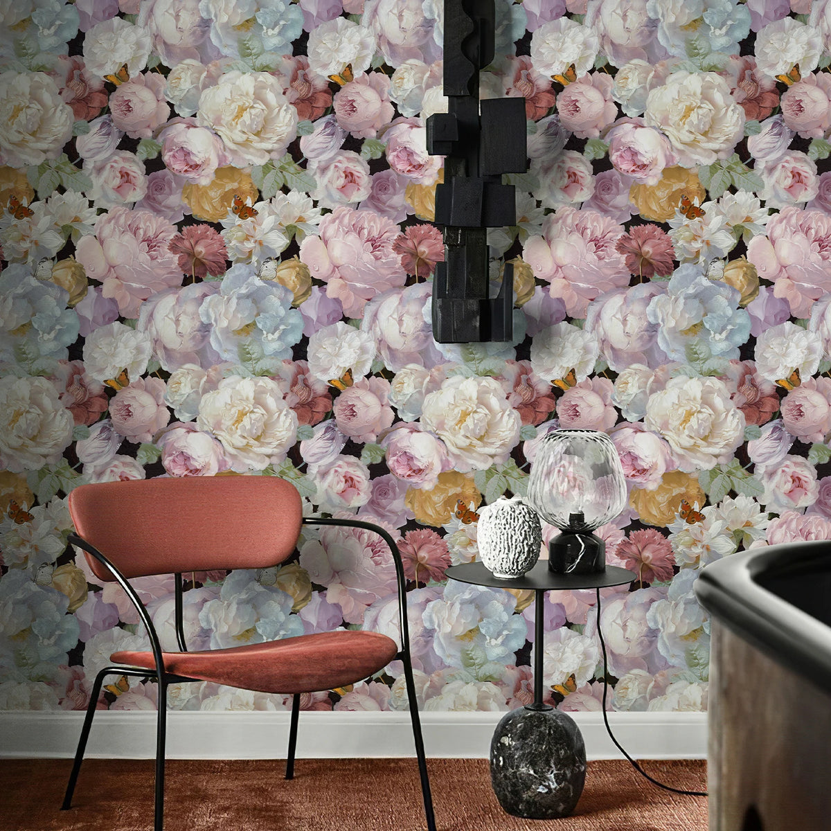 papier peint floral autocollant résistant l'eau vintage rustique moderne scandinave chambre salon