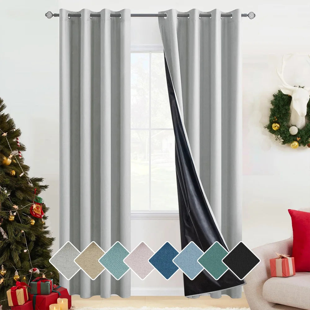 rideau tubulaire polyester opaque moderne gris vert noir plusieurs couleurs texturé aspect mat