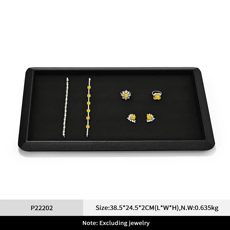 plateau présentation bijoux cuir velours strass classique bracelet boucles oreilles bagues colliers portable festival