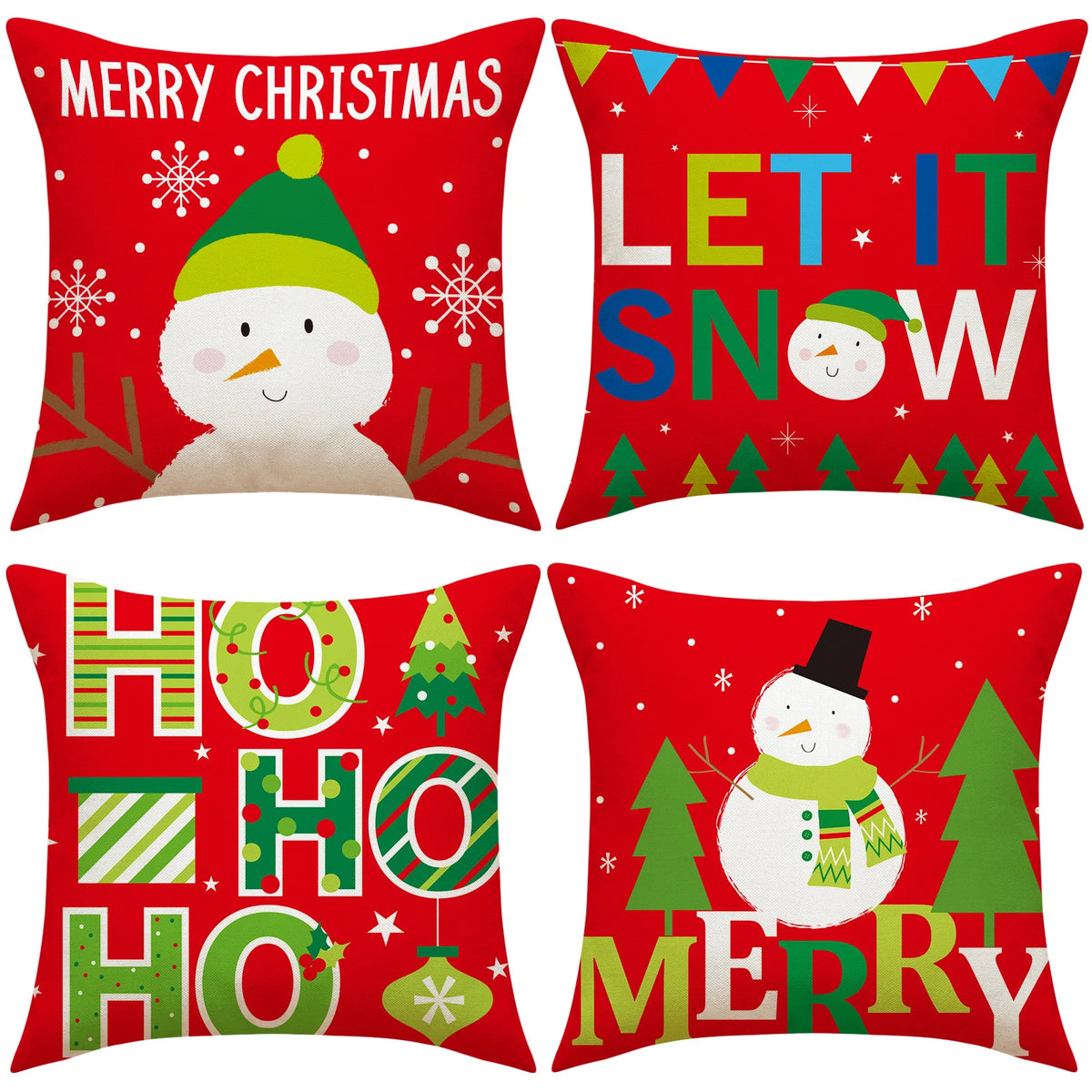 coussins carreaux rouge blanc vert doré sapins étoiles adhésifs décor noël traditionnel festive