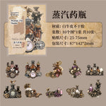 pièces décoratives steampunk argentées dorées adhésives scrapbooking collage artistique mécaniques horloges engrenages