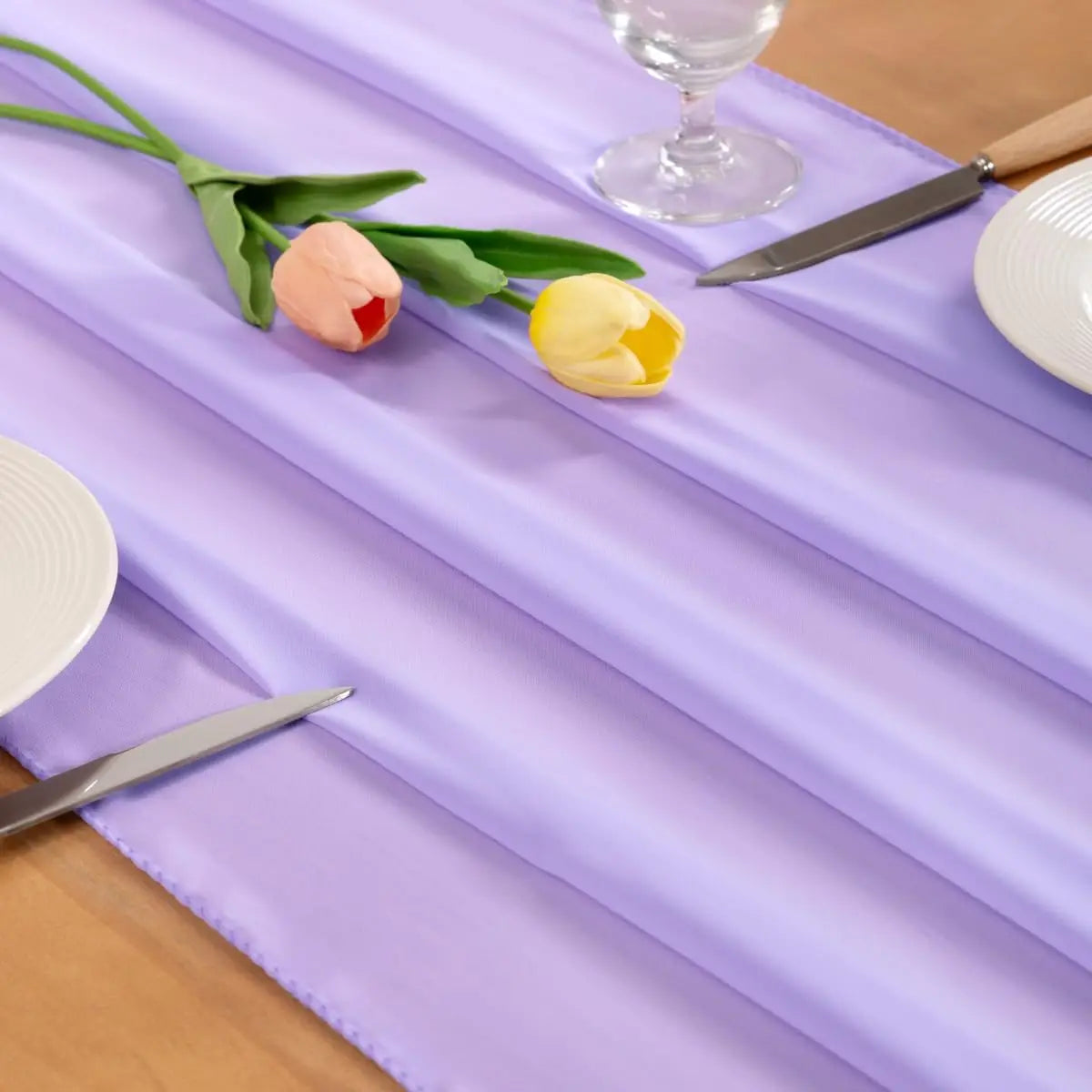 chinois moderne violetclair chemin table fixeruban opacité unimotif mariage fête transparent