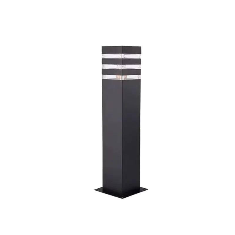 lampe solaire moderne imperméable noir marron clair texture bois transparente fixée aluminium ip55 ledextérieur