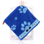 serviettes coton animées dessin triangles lapins nuages étoiles clips enfants rose bleu