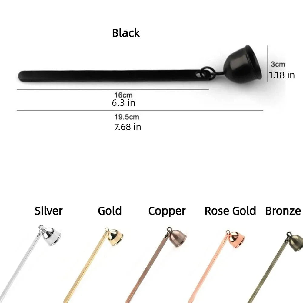 éteignoir snuffer acier inoxydable noir argent or cuivre bronze classique brillant antidérapant poignée boule
