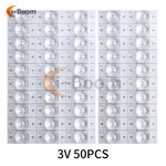 LED blanc ronde lisse moderne rétroéclairage TV 3V 6V 100pcs