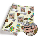 tissu coton imprimé personnages animés stitch minnie daisy carl enfants 140x50cm