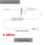 adaptateur led commutateur atténuation blanc moderne câble puissance 100cm prises eu uk us