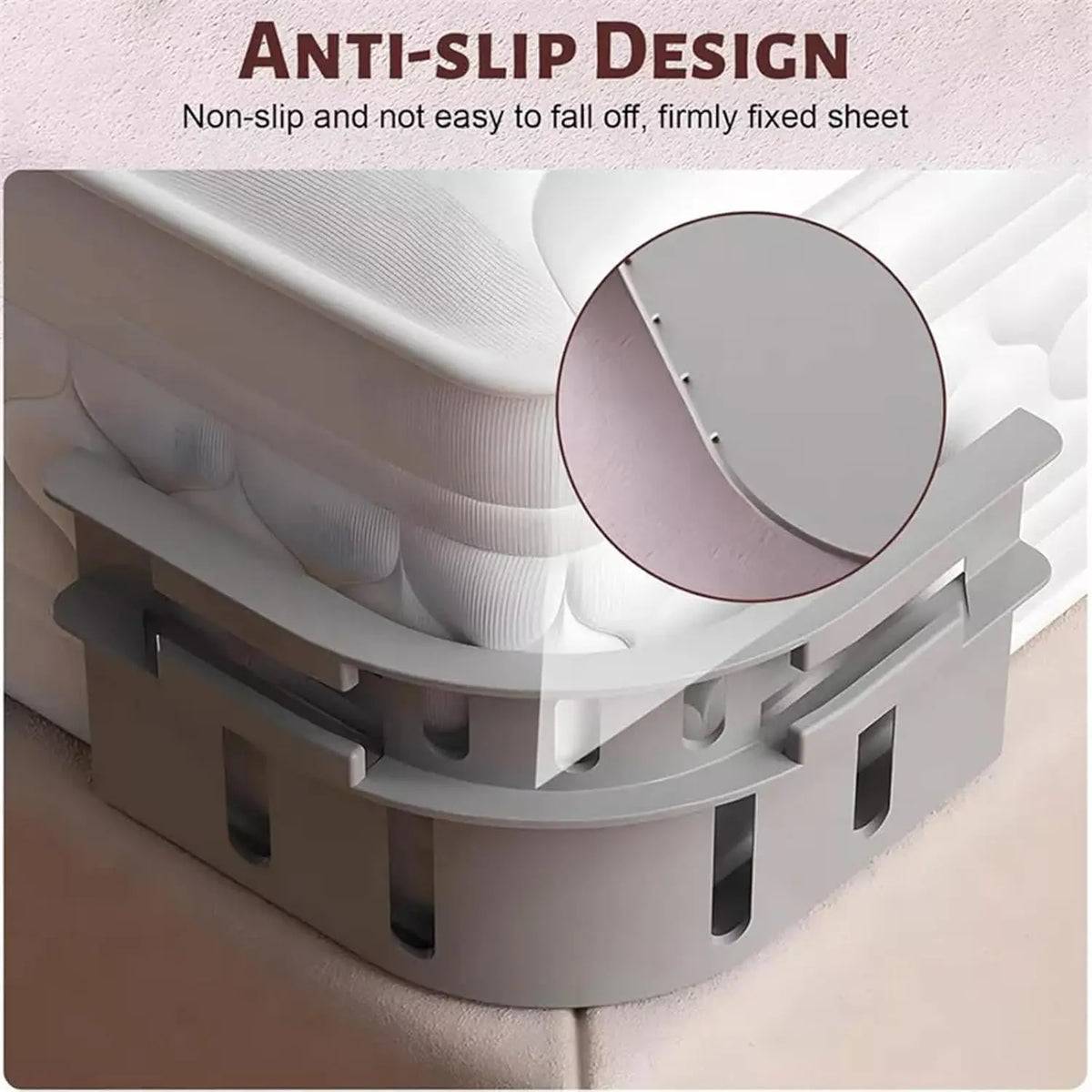support drap plat blanc anti tirage clips fixation durable réglable moderne lit plastic