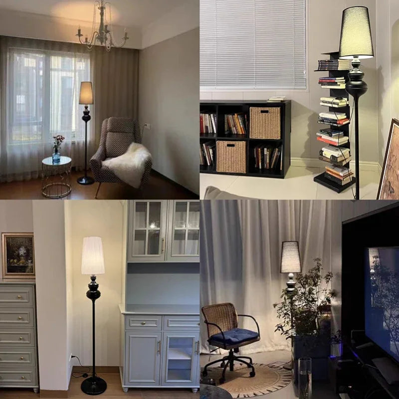 lampe sol moderne métal doré blanc salon chambre éclairage led intérieur élégant