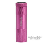 torche poche led mini portable rechargeable noir rouge utilitaire compact aluminium