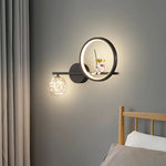 lampe murale moderne or noir blanc support sphère lumineuse figurine étude chambre entrée