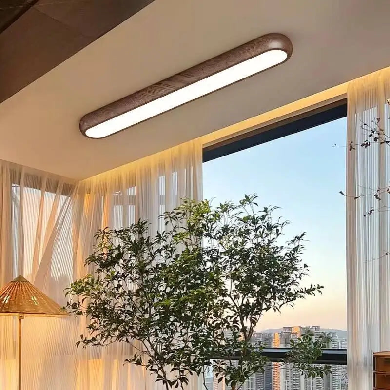 lampe led moderne finition bois blanc noir chambre cuisine salle manger