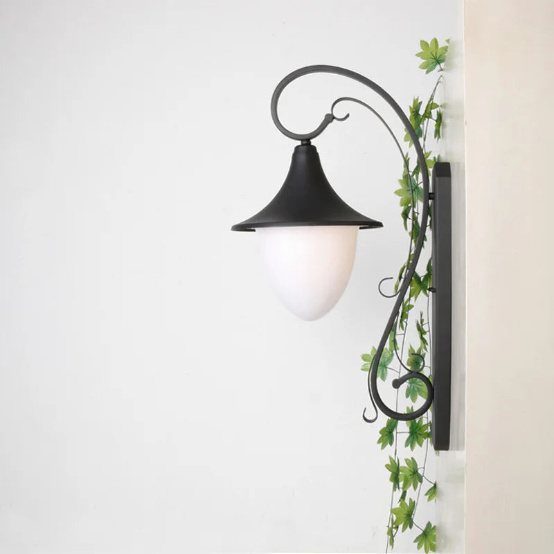 lampe murale noire floral classique éclairage commercial ip44 protégé occlusion fixations grille