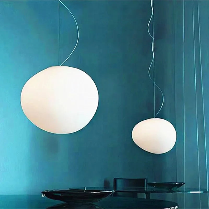 suspension ovale blanche moderne acrylique 3000k 4500k 6000k