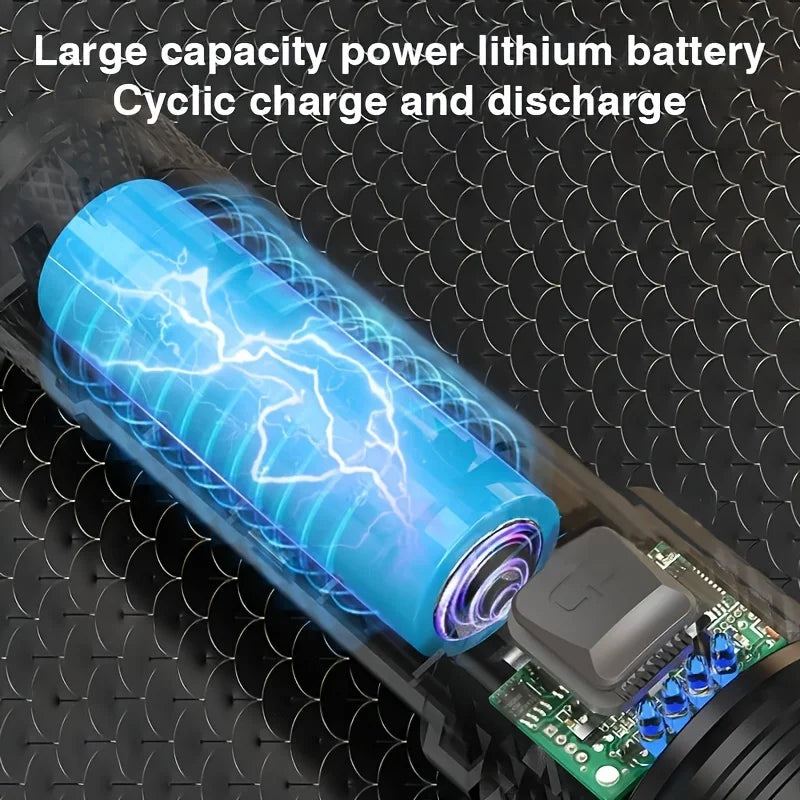 lampe torche multifonction noire texturée moderne modes luminosité charge usb