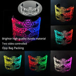 masques lumineux pailletés couleurs vert rose jaune bleu occasion fête anniversaire mariage