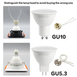 projecteur led base gu10 gu5.3 shell blanc noir moderne arrière fixations spots