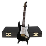 guitare électrique miniature bois support clip marron noir rouge blanc classique