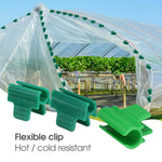 clips fixation plantes vertes pratique robustes 10 pièces opaques vert plat lisse clips support