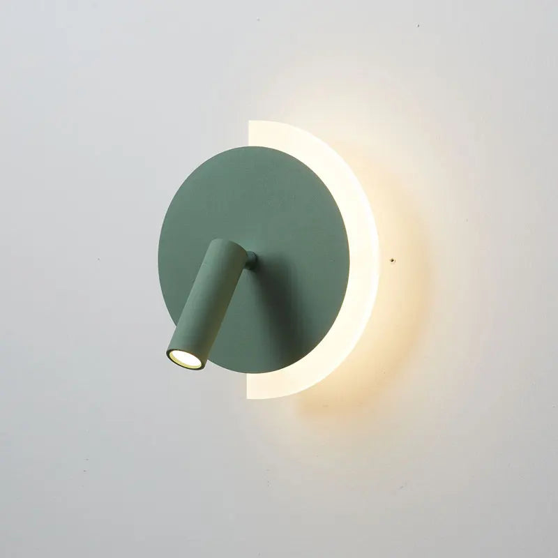 lampes murales modernes fixées mur rouge orangé vert noir blanc led