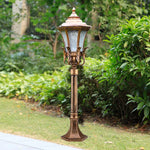 lampe rue led bronze noir classique vintage ip65 waterproofextérieur aluminium métallique floral