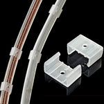 rubans led flexibles transparents blancs clips fixation moderne 12v fcc
