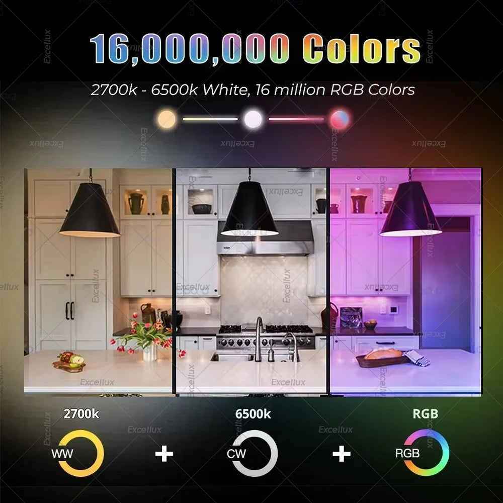 ampoule led intelligente e27 rgb blanc 15w 18w moderne