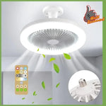 ventilateur plafonnier lampe led blanc moderne télécommande grille opacité fixations incluses
