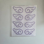sticker decoratif ailes ange strass blanc rose bleu argent adhésif élégant décoration diy cadeau