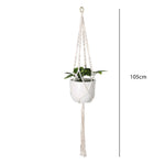 panier suspendu macramé motif géométrique boho chic couleur beige plante incluse fixations decoration maison