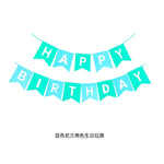 guirlande fanions happy birthday bleu rose vert noir blanc festif décoration anniversaire festive opaques