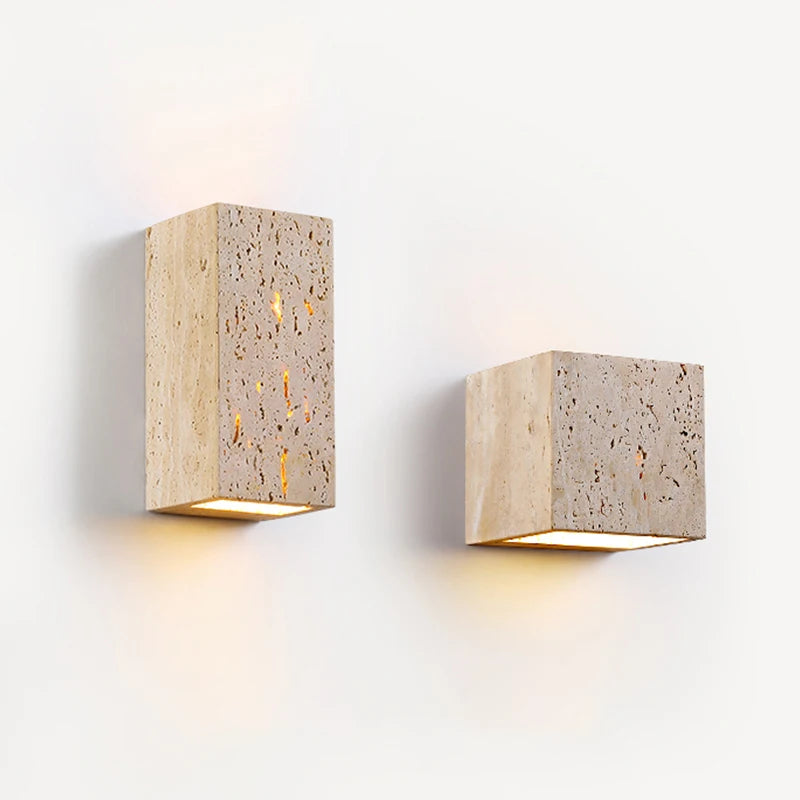 lampe murale moderne ampoules led beige marbrée éclairage ambiance chambre salon minimaliste fixée