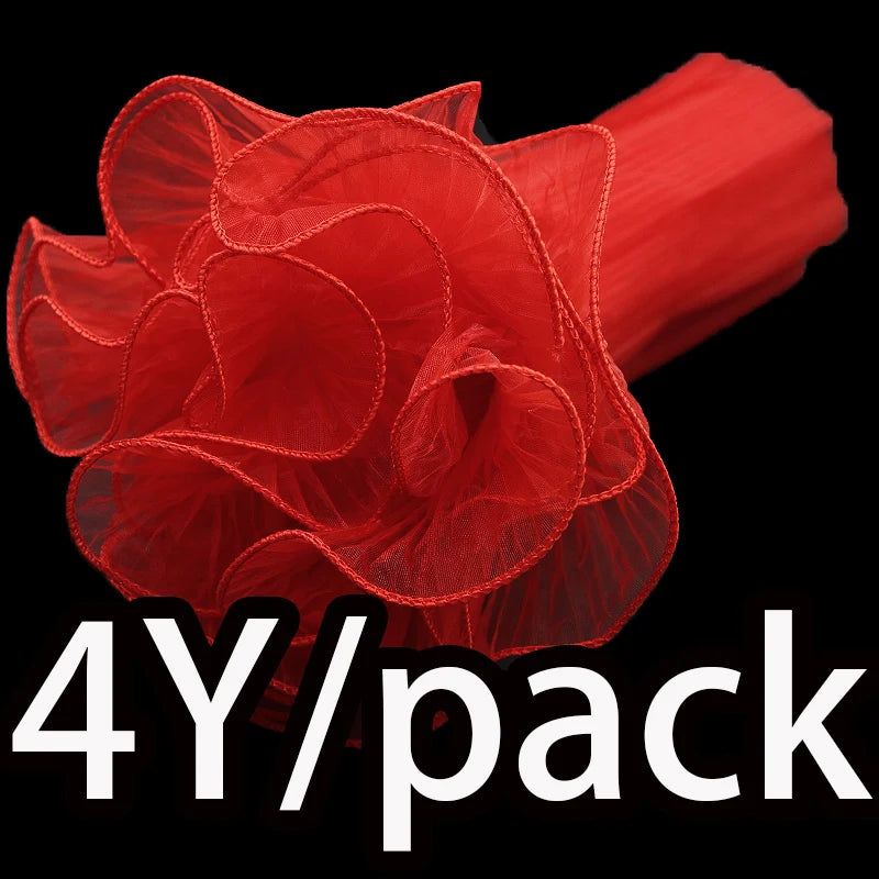 accessoires cheveux blanc rose noir organza plissé translucide élégant romantique adhésif rose artificielle