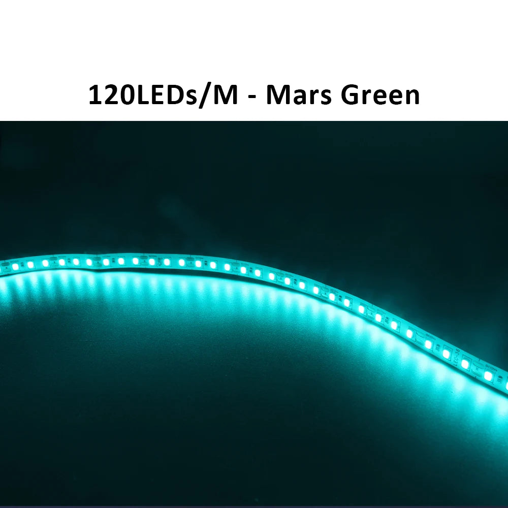 ruban led flexible 120leds 24v blanc bleu jaune vert double faced tape decoration moderne