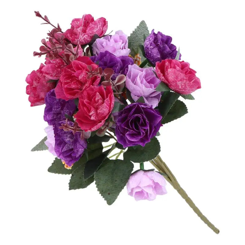 décoration intérieure bouquet artificiel rose violet rouge moderne élégant maison fête diplômes