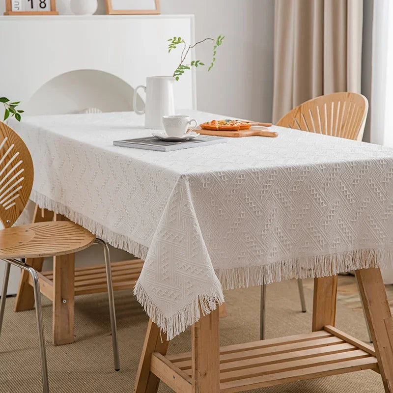 couverture boho chic motif géométrique blanc portable pique nique voyage maison