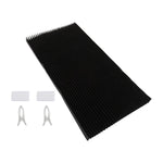 rideau occultant adhésif 150cm 60cm moderne plis horizontaux opacité totale noir blanc minimaliste
